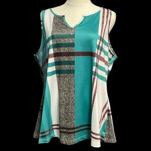 👗5/$25 - Plaid Sleeveless Top w/ Button Details